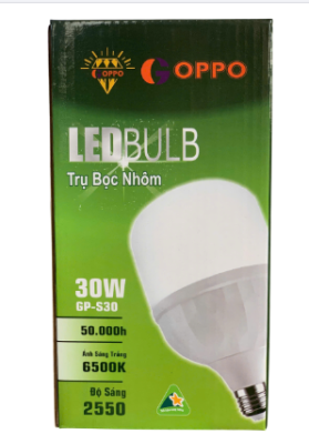 BÓNG TRỤ NHỰA BỌC NHÔM KIM CƯƠNG GOPPO-S 30W