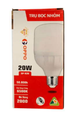 BÓNG TRỤ NHỰA BỌC NHÔM GOPPO-K 20W