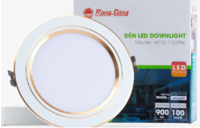 Downlight ĐM DAT10L 110/9W viền vàng Rạng Đông