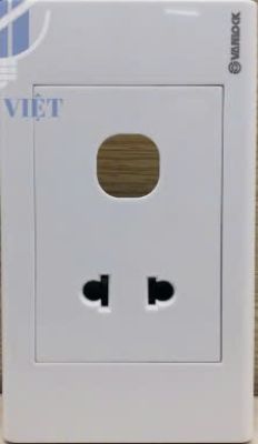 Mặt 1 ổ cắm với 1 lổ -Lioa 