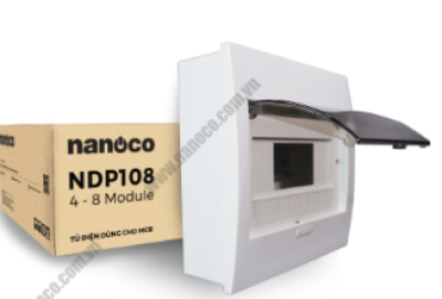 Tủ điện nhựa 4/8 đường NDP108P Nanoco