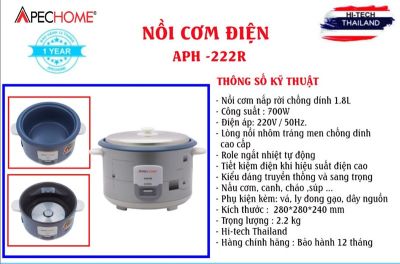 Nồi Cơm NR - 1.8L APH-222R APECHOME