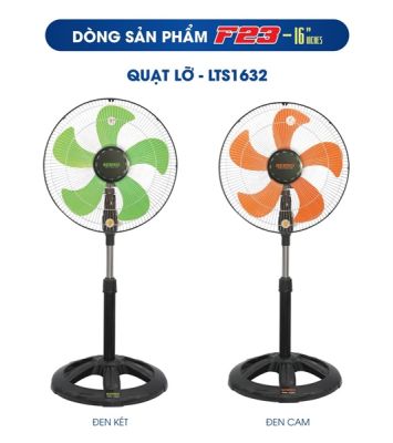 Quạt lỡ thân sắt mạ crom 1632 Senko