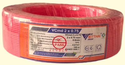 Dây đôi Vcmd 2x0.75 Việt Thái