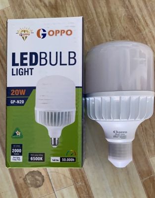 BÓNG TRỤ NHÔM NGUYÊN KHỐI GOPPO 20W