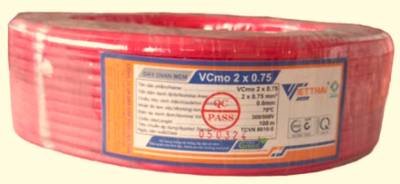  Cáp dẹp VCmo 2x0.75 Việt Thái