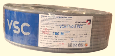 Cáp xám 2x2.5 VSC Vĩnh Thịnh