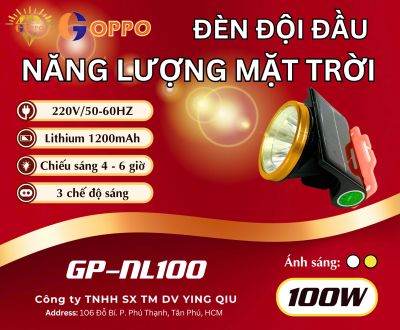 Đèn đội NLMT 100W GP-NL100 trắng Goppo