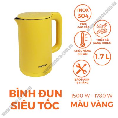  Bình đun siêu tốc 1.7L Nanoco NKT1750Y 