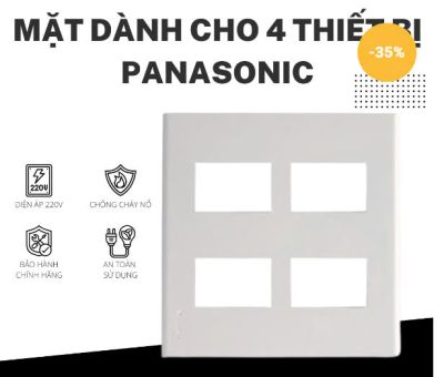 Mặt 4 lổ WEV68040SW wide Pana